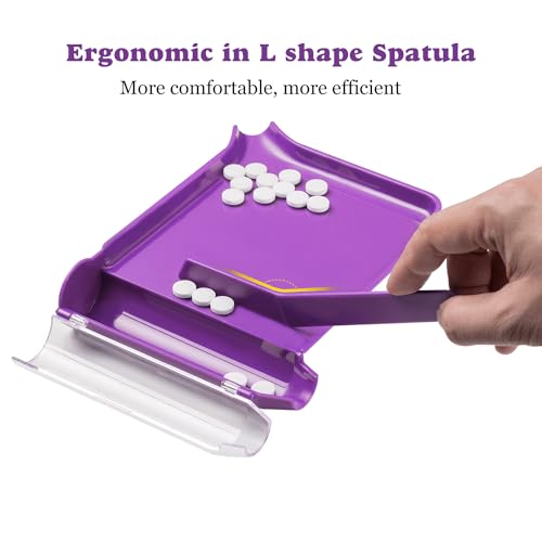 Medarchitect Right Hand Pill Counting Tray with Spatula (Purple) - Image 3