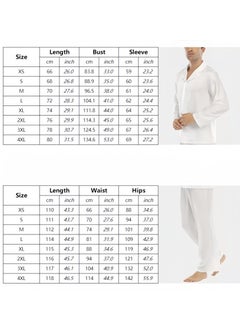 KUYING New One Piece Printed Pants Long Shirts Pajamas Set  - Image 2