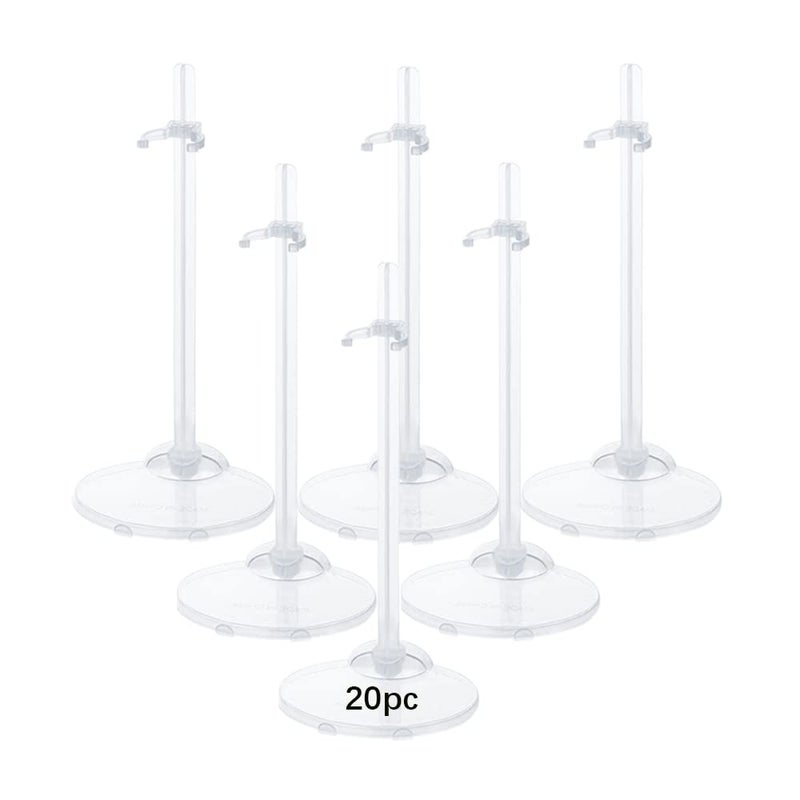 HMIEPRS 20PCS Doll Holder Doll Stand Display Holder Ideal Display Stand Support with Adjustable Waist Clip for 11 to 13 Inch Tall Dolls