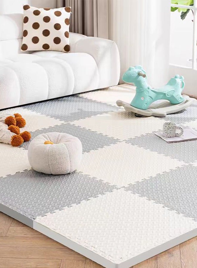 JCB CHIC 12PCS Baby Play Mats EVA Foam Puzzle Mat Children Room Activities Mat For Baby Interlock Floor Carpet,Yoga Fitness Non-slip Splicing Rugs 60×60×2.5CM - Image 1