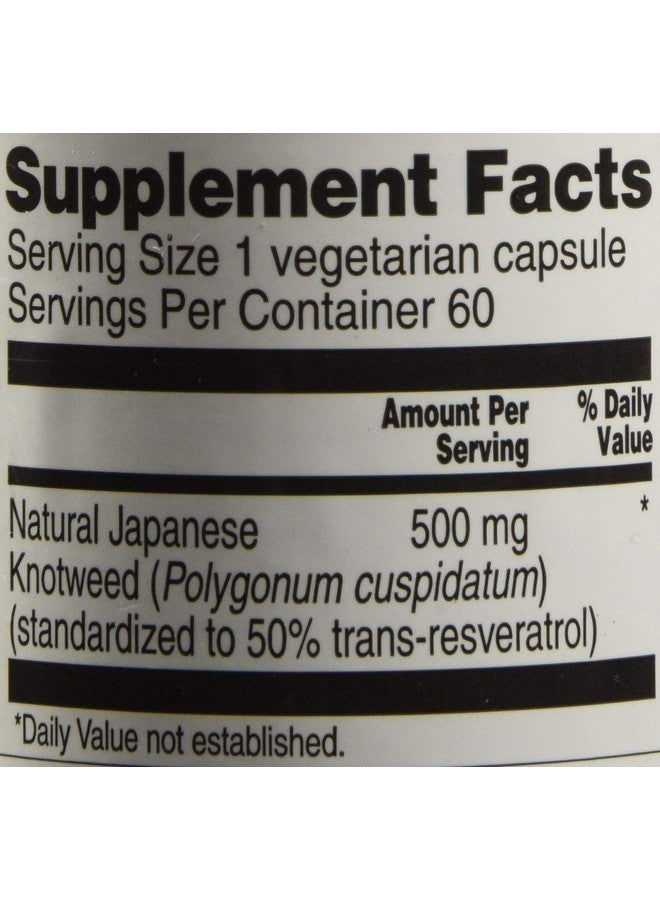 Vitacost Brand Vitacost Trans-Resveratrol 500 mg of herbal extract yielding 250 mg Trans-resveratrol -- 60 - Image 2