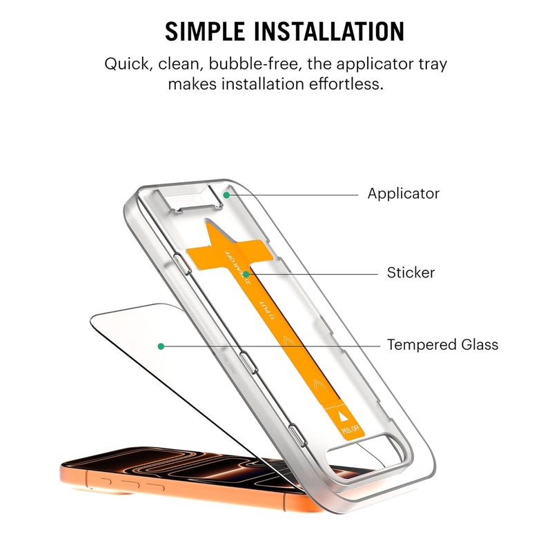Daily Objects Sheath Screen Protector with Applicator Tray | Compatible with iPhone 17 Pro - Image 3