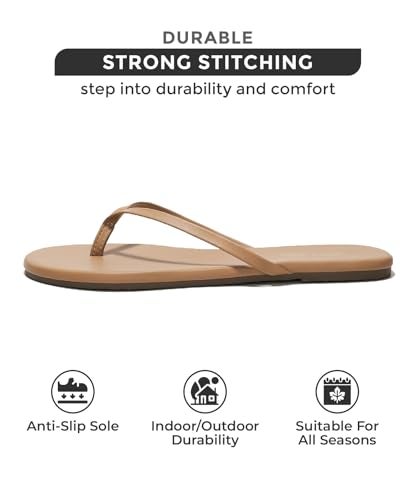 Project Cloud Flip Flops for Women - Memory Foam Flats Summer Sandals for Women 2025 - Vegan Leather Lightweight Womens Sandals Summer Beach Essentials Slides (Foundations, Taupe, 8.5) - Image 3