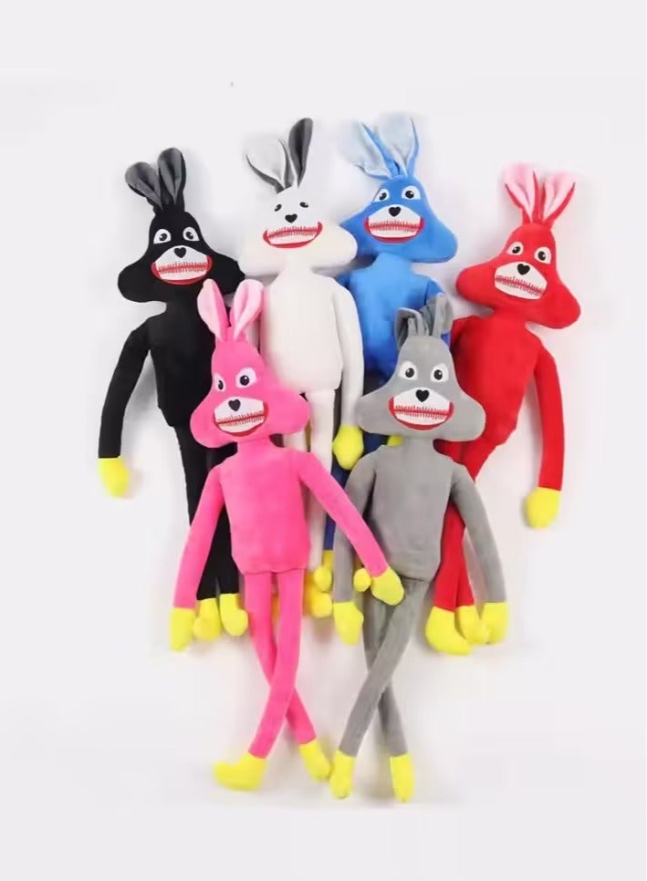 XiuWoo 1pc Colorful Stuffed Plush Rabbit Toy Cute Funny Rabbit Shape Random Color Choice Available - Image 1