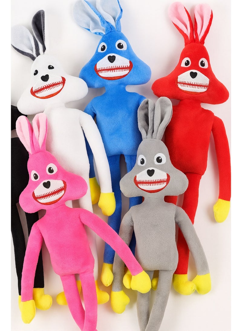 XiuWoo 1pc Colorful Stuffed Plush Rabbit Toy Cute Funny Rabbit Shape Random Color Choice Available - Image 3