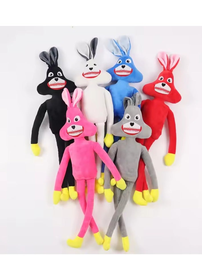 XiuWoo 1pc Colorful Stuffed Plush Rabbit Toy Cute Funny Rabbit Shape Random Color Choice Available  - Image 1