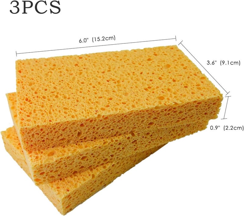 JK 6 x 3.6 x 0.9 Inch JK SP-T22 Large Sponge, Kitchen Sponges, Handy Sponges, Cellulose Sponges, Dish Washing Sponge, Natural Sponge, Car Washing Sponge, Eco Friendly Sponge - Image 2