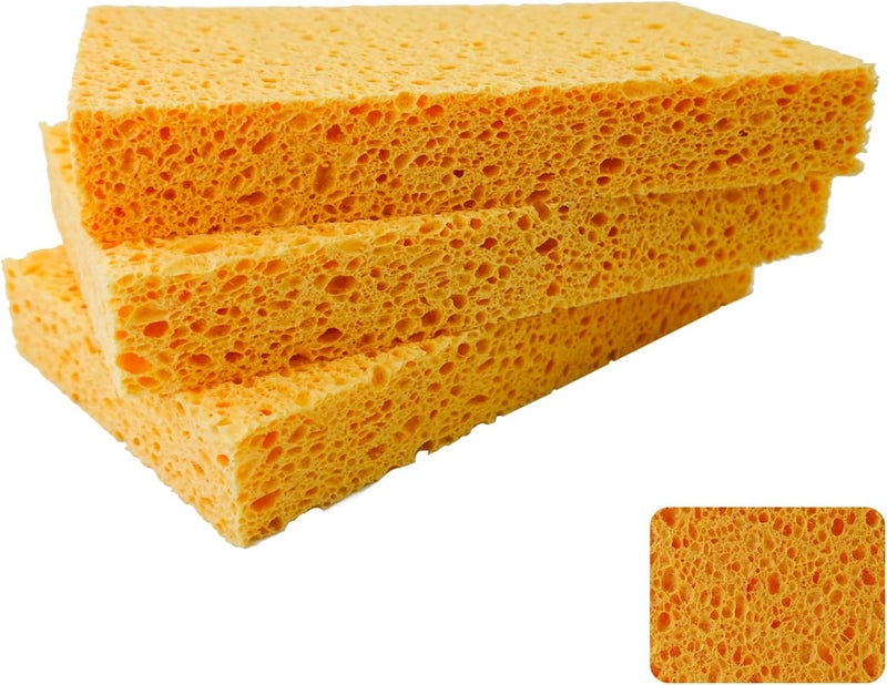 JK 6 x 3.6 x 0.9 Inch JK SP-T22 Large Sponge, Kitchen Sponges, Handy Sponges, Cellulose Sponges, Dish Washing Sponge, Natural Sponge, Car Washing Sponge, Eco Friendly Sponge - Image 1