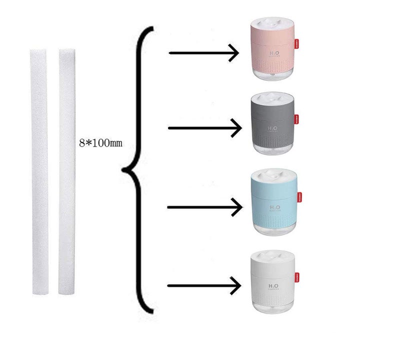 MOVTIP Humidifier Cotton Sticks, 10PCS Cotton Filter Sticks for Humidifiers Refill Sticks Filter Replacement Wicks for Portable Personal USB Mini Humidifier 8 x 100mm (10PCS) - Image 2