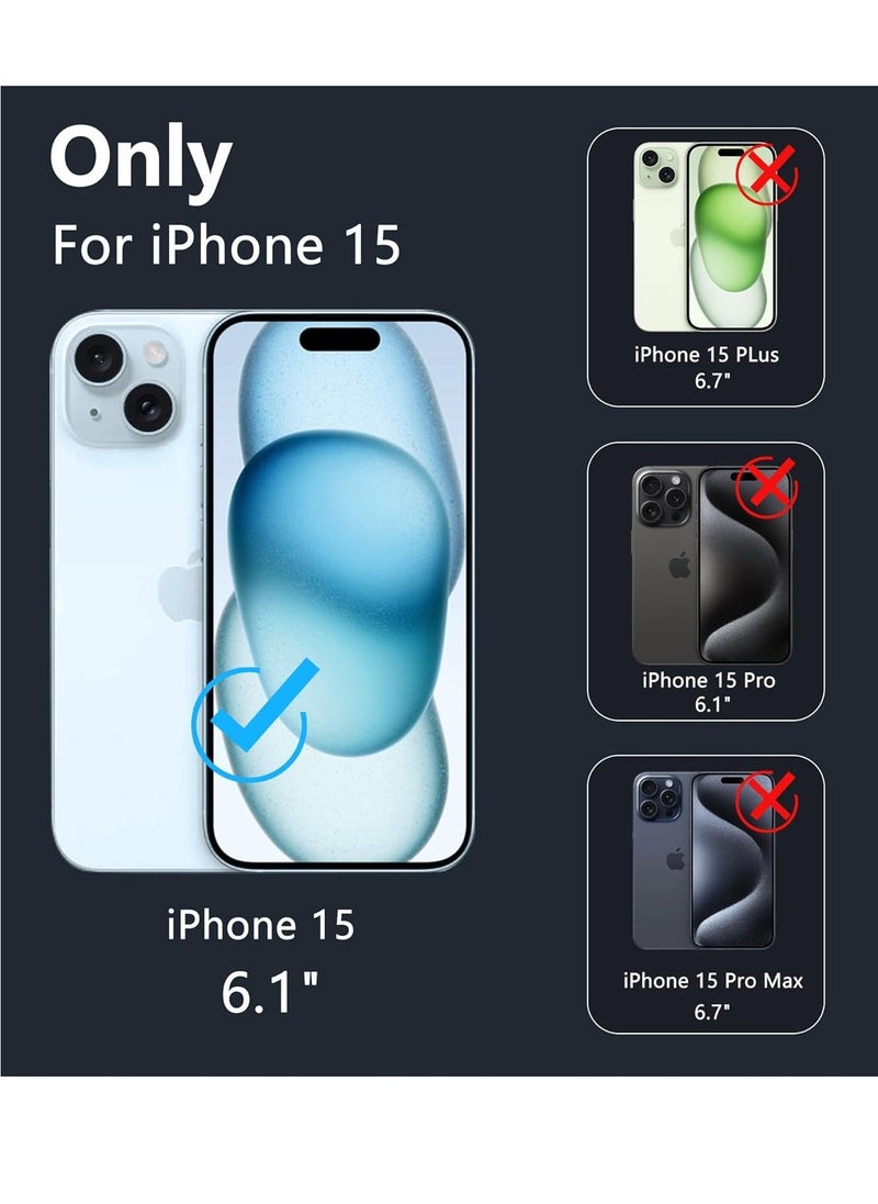 Raxoom for iPhone 15 Phone Case: Defender Magnetic Clear Case for iPhone 15 with Camera Lens Protector Drop Protection Anti Yellowing Shockproof Cell Phone Cover iPhone 15 Case 6.1 Inch - Clear - Image 2