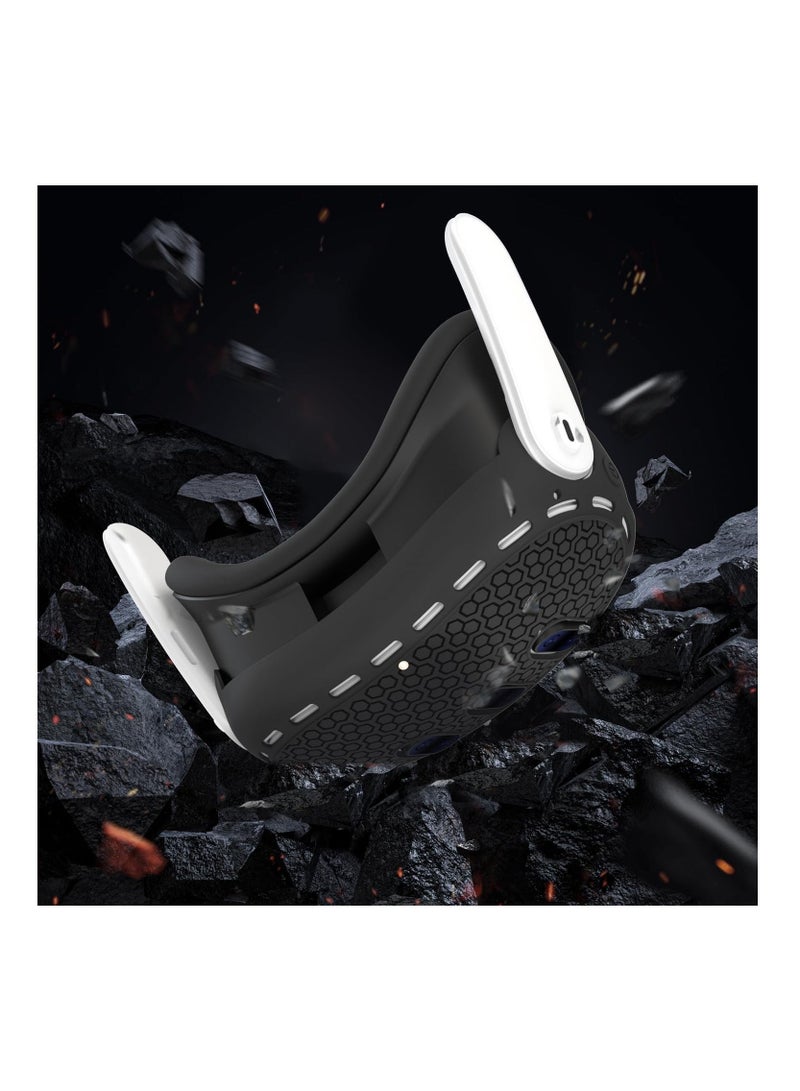 Anmi Protective Cover for Oculus/Meta Quest 3 Accessories, Silicone Controllers Grip Cover Protector, Soft Shell Skin with Face Cover and Lens Cover (Black) - Image 5