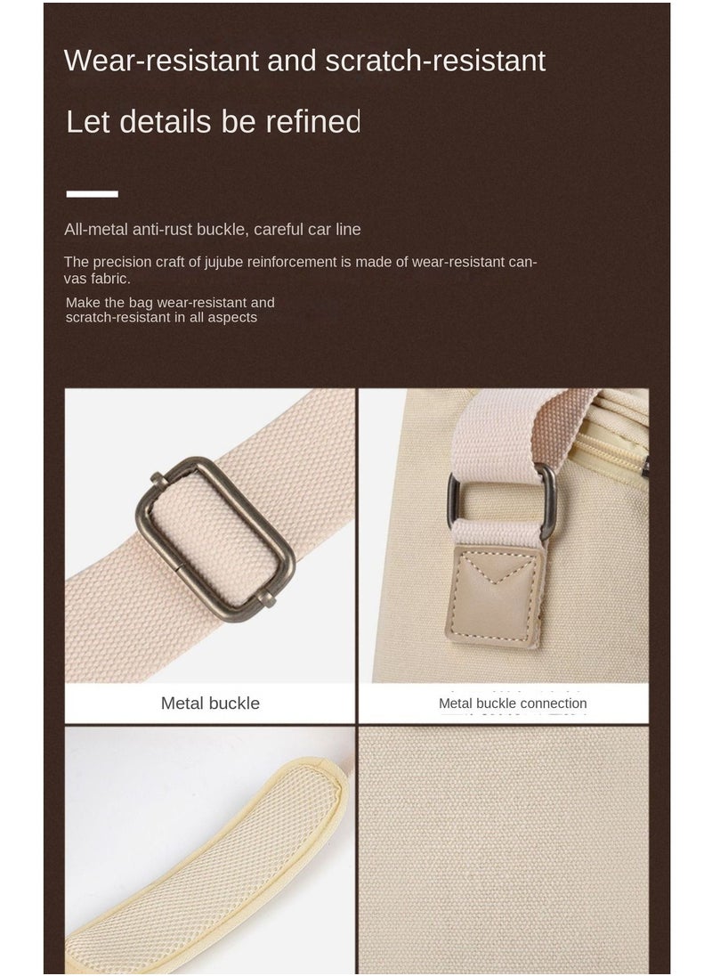 Y&D - Canvas Shoulder Camera Bag Messenger Bag for 1 Camera 2 Lens Compatible with Nikon Canon Sony DSLR Mirrorless Camera and Lens - Image 1