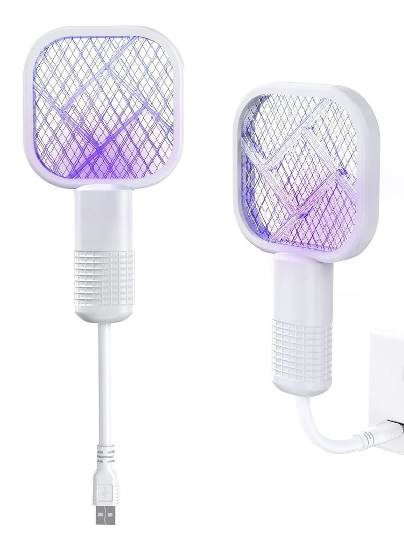 GECKO Fly Swatter USB Mini Mosquito Swatter Portable Fly Killer Insect Killer for Pest Control Mosquito Bat for Indoor and Outdoor Use 1 Pack No Built-In Battery Random Colour - Image 1