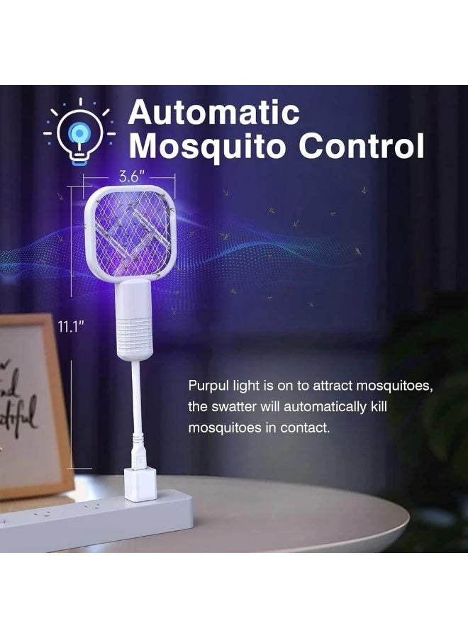 GECKO Fly Swatter USB Mini Mosquito Swatter Portable Fly Killer Insect Killer for Pest Control Mosquito Bat for Indoor and Outdoor Use 1 Pack No Built-In Battery Random Colour - Image 3