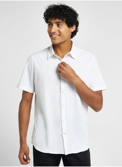 Thomas Scott Classic Slim Fit 4 Way Stretch Spread Collar Casual Shirt