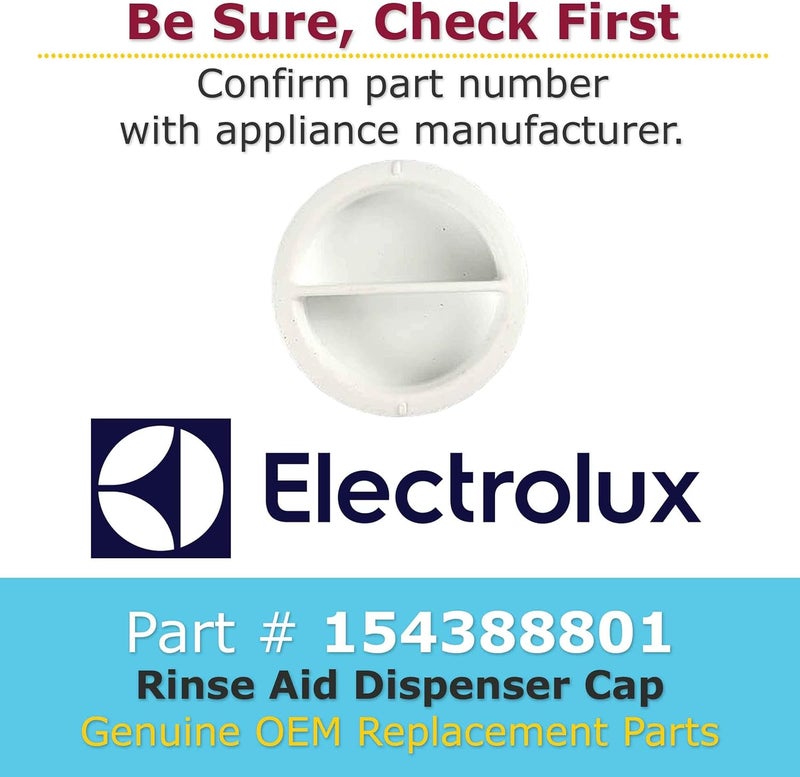 Electrolux GENUINE 154388801 Rinse Aid Dispenser Cap - Image 2