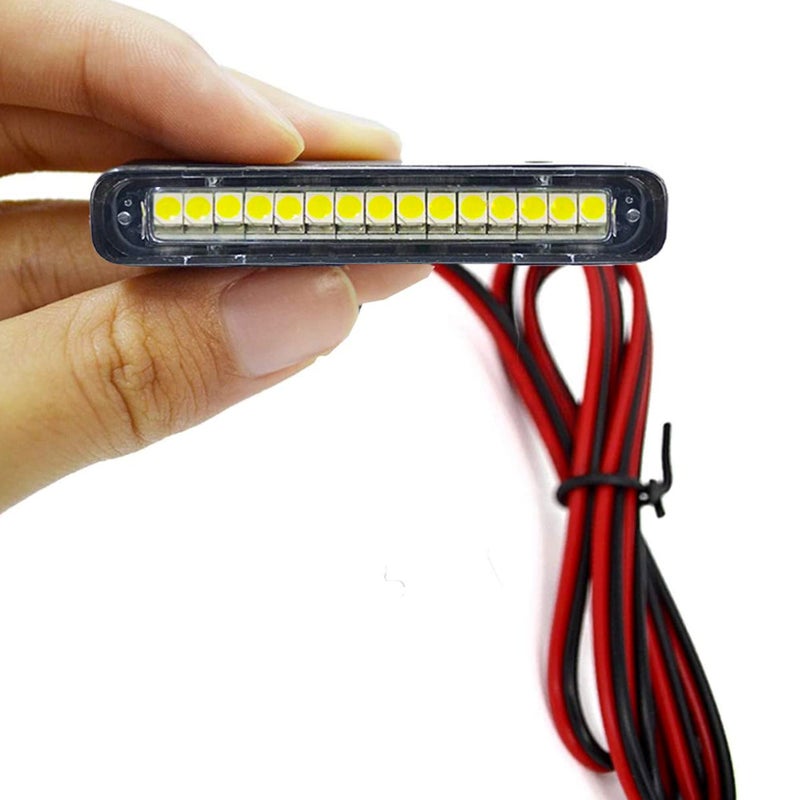 NBWDY 1Pcs 15 white Leds Led License Plate Light Waterproof Motorcycle Led Tail Light Trailer Light,Backup Light,Reverse Light,Side Marker Light for Motorcycle Scooter Bike ATV Car RV SUV - Image 1
