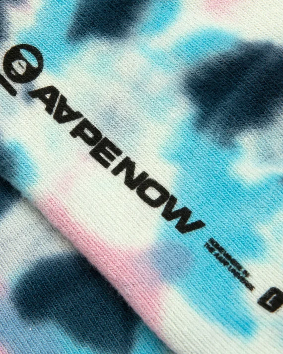 AAPE AAPENOW moonface logo tie-dye socks