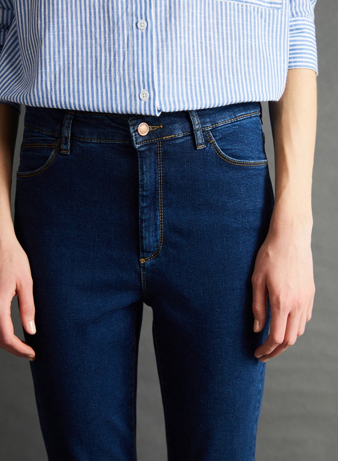 LC WAIKIKI High Waisted Slim Fit Women's Denim Trousers  - Image 3