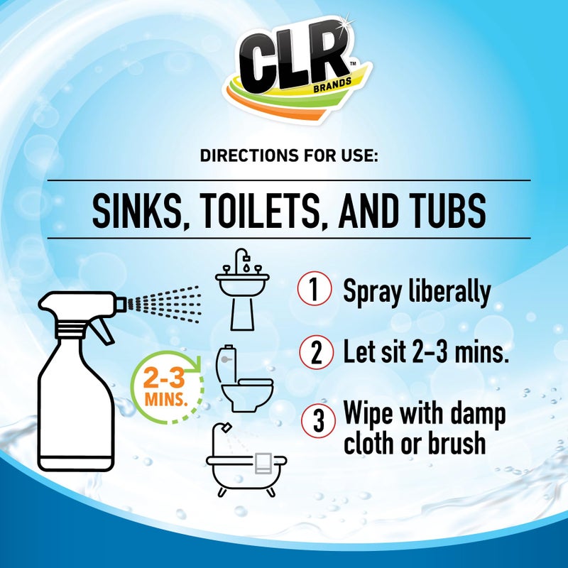 CLR Brilliant Bath Foaming Action Bathroom Cleaner Spray - For Use on Toilets, Baths, Showers, Sinks, Glass, Stainless Steel - Lavender Scent, 26 Ounce Bottle (Pack of 2) - Image 5