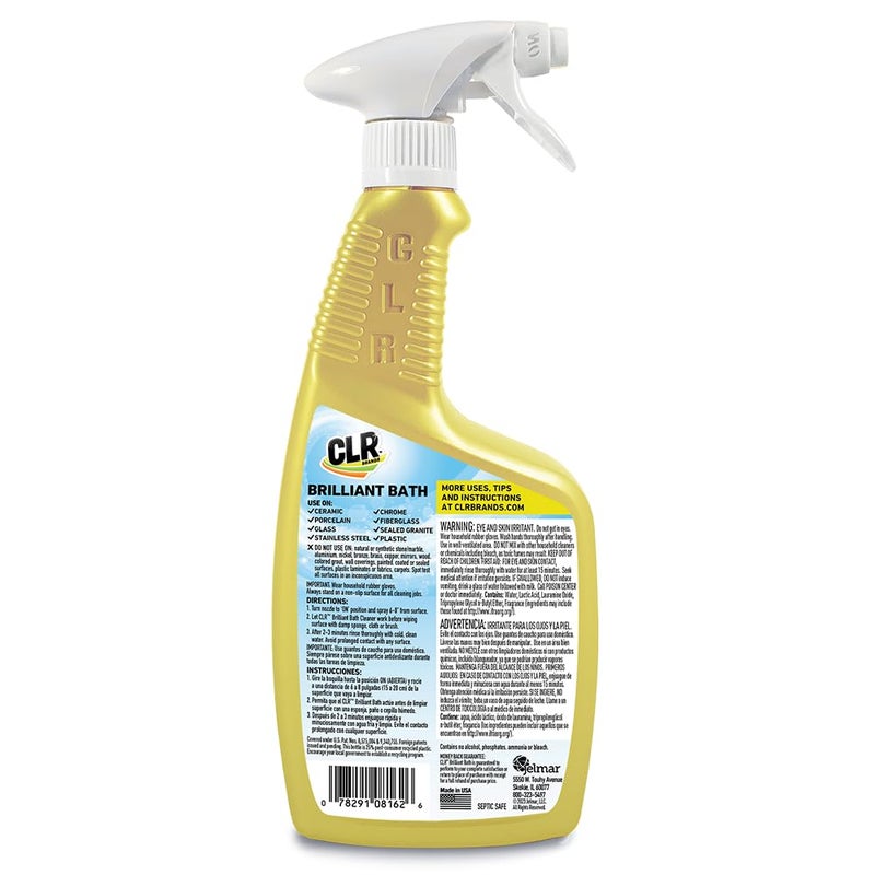 CLR Brilliant Bath Foaming Action Bathroom Cleaner Spray - For Use on Toilets, Baths, Showers, Sinks, Glass, Stainless Steel - Lavender Scent, 26 Ounce Bottle (Pack of 2) - Image 3