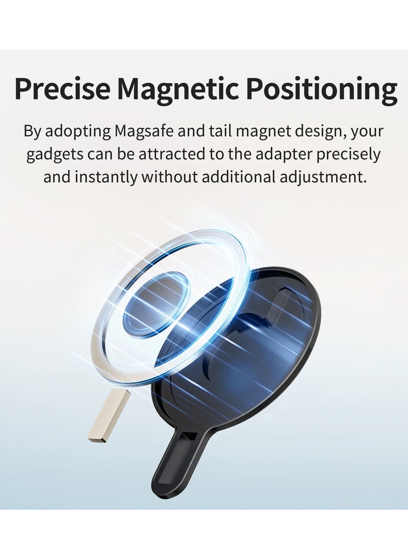 aMagisn - Magnetic Adapter Mount for Insta360 Flow 2 Pro – Aluminum Alloy, Ultra-Slim 4.2mm, MagSafe Lock, Strong Magnetic Phone Clamp, Universal Android Ring – Gimbal Magnetic Module - Image 1