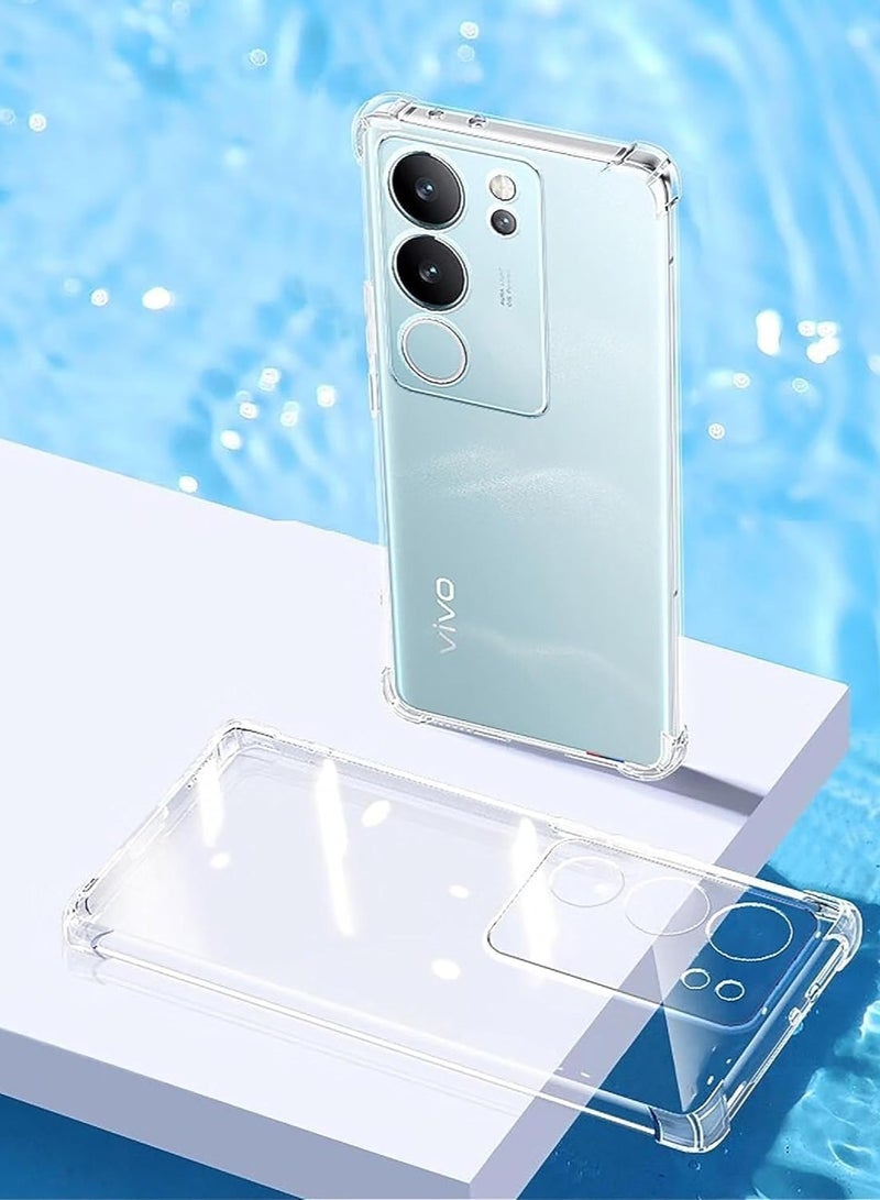 vesus Protective Case for Vivo V29 / V29 Pro 5G / Vivo S17 / S17 Pro clear TPU Four Corners Protection Cover Transparent Soft Bumper - Image 2