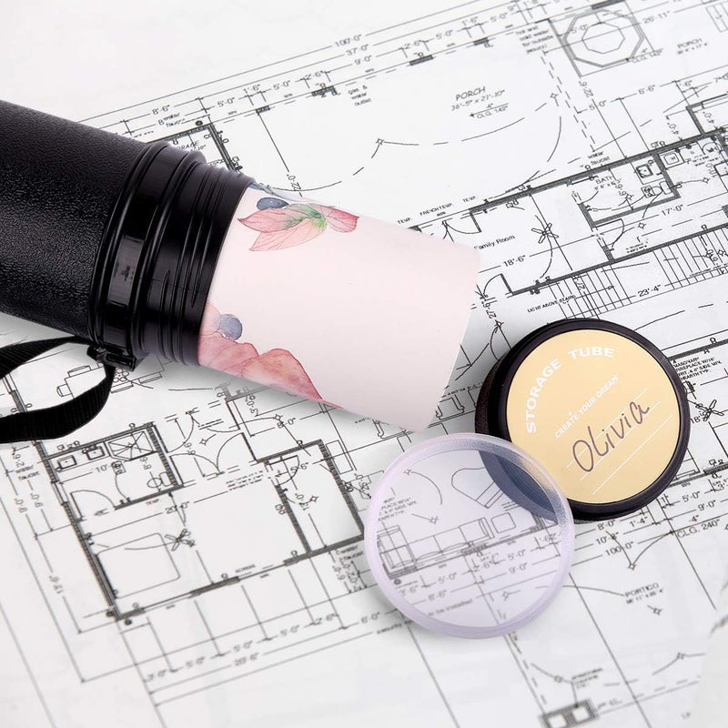 TRANSON 2-pack Durable Poster Storage Tube with Straps 24"-40" Extendable for Blueprints, Artwork, Maps, Posters - Image 4