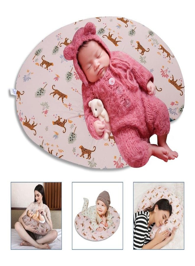 Dormyo Breast Feeding Pillow Parent (Cotton, Pink Tiger) - Image 5