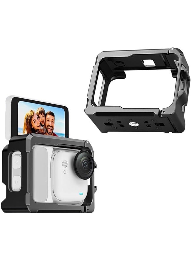 Aluminum Alloy Frame Cage for Insta360 GO Ultra, Metal Protective Cage Housing Expansion Case Protective Bezel with Cold Shoe Mount for Insta 360 GO Ultra Accessories - Image 1