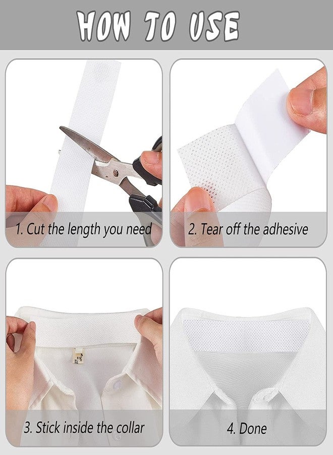TERXA Collar Protector Sweat Pad Tape | Self Adhesive Invisible Shirt Neck Liner | Neck Pad | Collar Sticker | Against For Collar/Hat/Cuff Sweat Absorber | Protect Stain (Pack of 1,Multicolor) - Image 4
