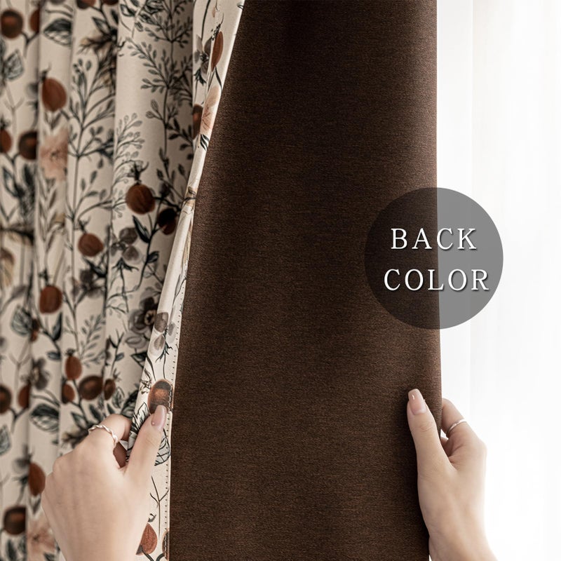 SUOUO Vintage Floral Blackout Curtains for Bedroom 96 inches Long Print Thermal Insulated Window Drapes for Living Room 2 Panels - Image 5