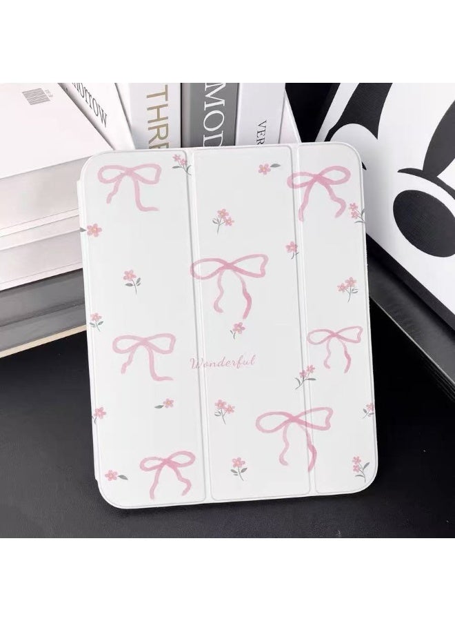 عام غطاء آيباد إير 11 إنش (M3) - تصميم ثلاثي الطيات خفيف الوزن وشفاف مع حامل للقلم ووظيفة الإغلاق التلقائي. - Image 3