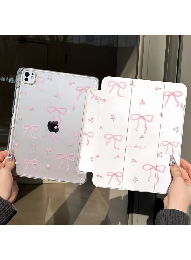 عام غطاء آيباد إير 11 إنش (M3) - تصميم ثلاثي الطيات خفيف الوزن وشفاف مع حامل للقلم ووظيفة الإغلاق التلقائي. - Image 2