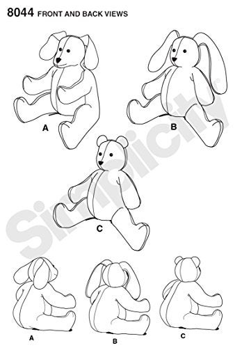 Simplicity US8044OS Children's Stuffed Animal Toy Sewing Pattern, One Size - Image 4