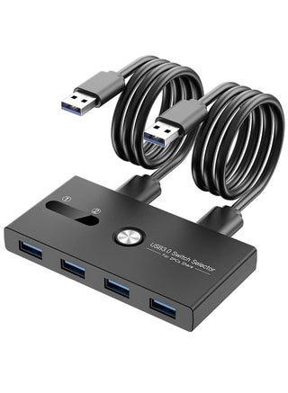 USB 3.0 Switch SelectorKVM Switcher 4 Port USB Peripheral Switcher Box Hub for Mouse Keyboard Scanner Printer PC Laptop with One Button Switch and 2 PCS USB3.0 Cable - pzsku/ZE8B3E8D364EA6E01B911Z/45/_/1683604269/76f99eb8-a128-4e11-8b44-2219fa3ce97e