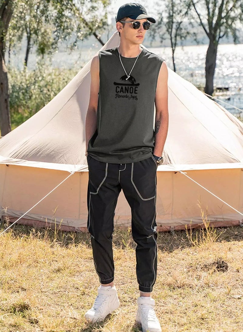 Men Slogan Graphic Tank Top - Image 5