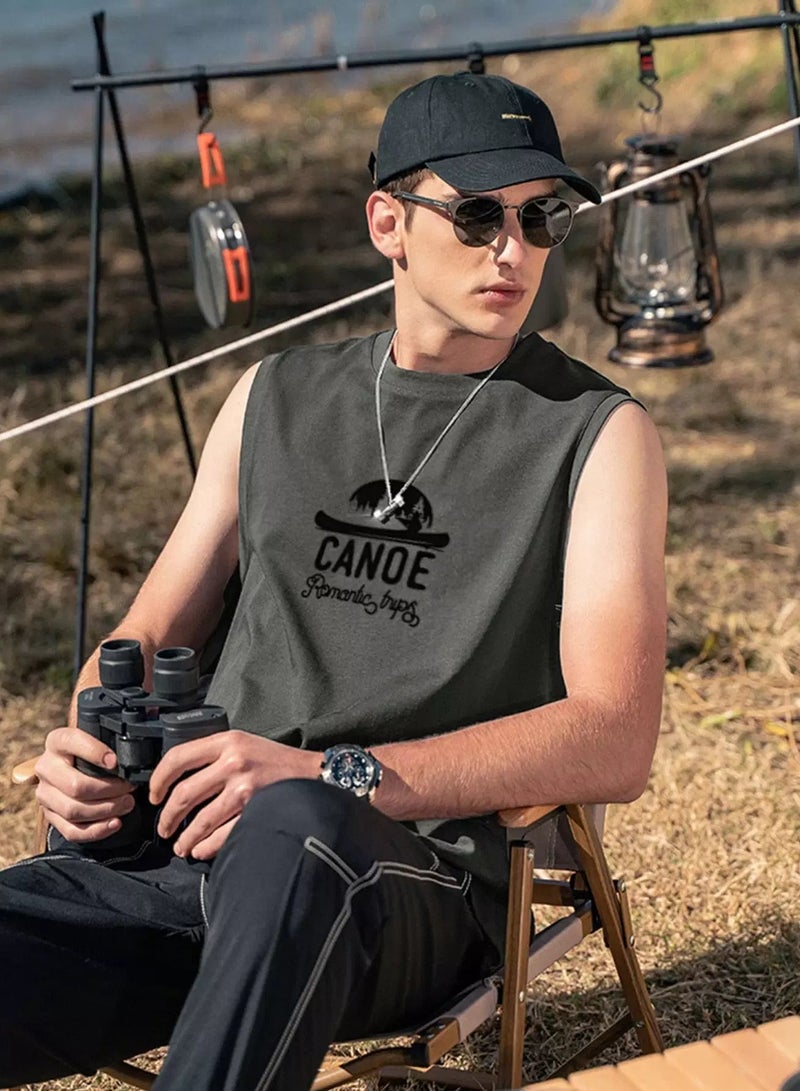 Men Slogan Graphic Tank Top - Image 3