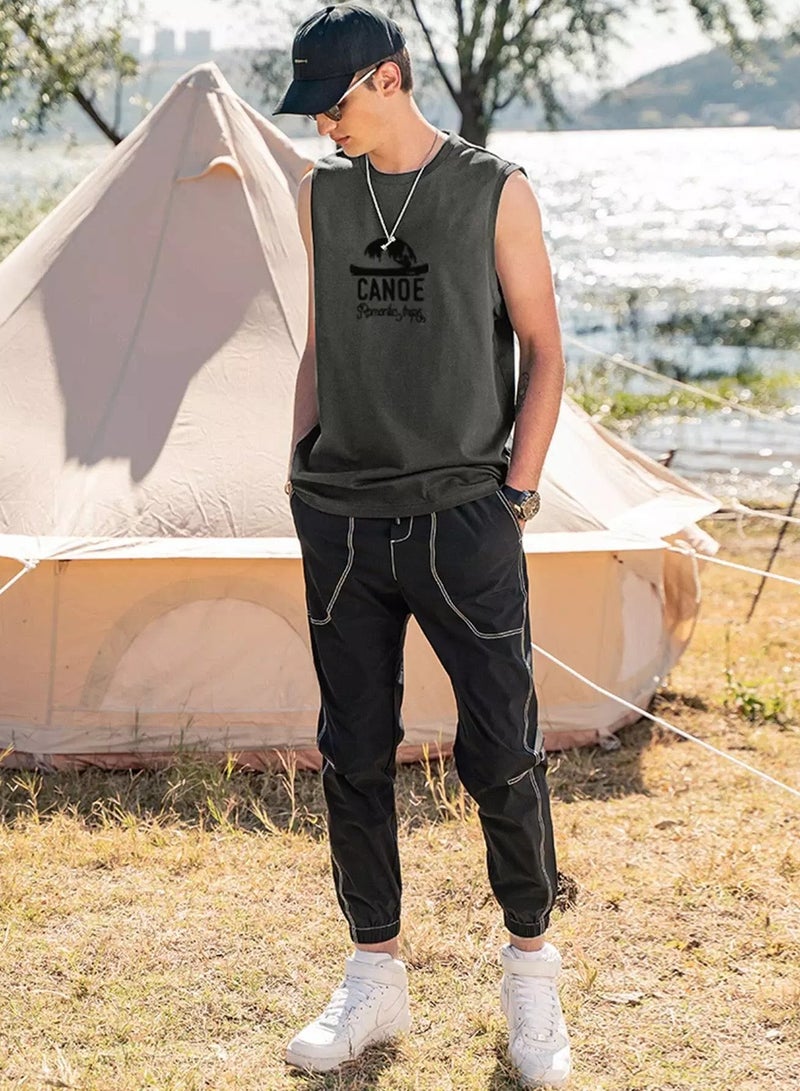 Men Slogan Graphic Tank Top - Image 4