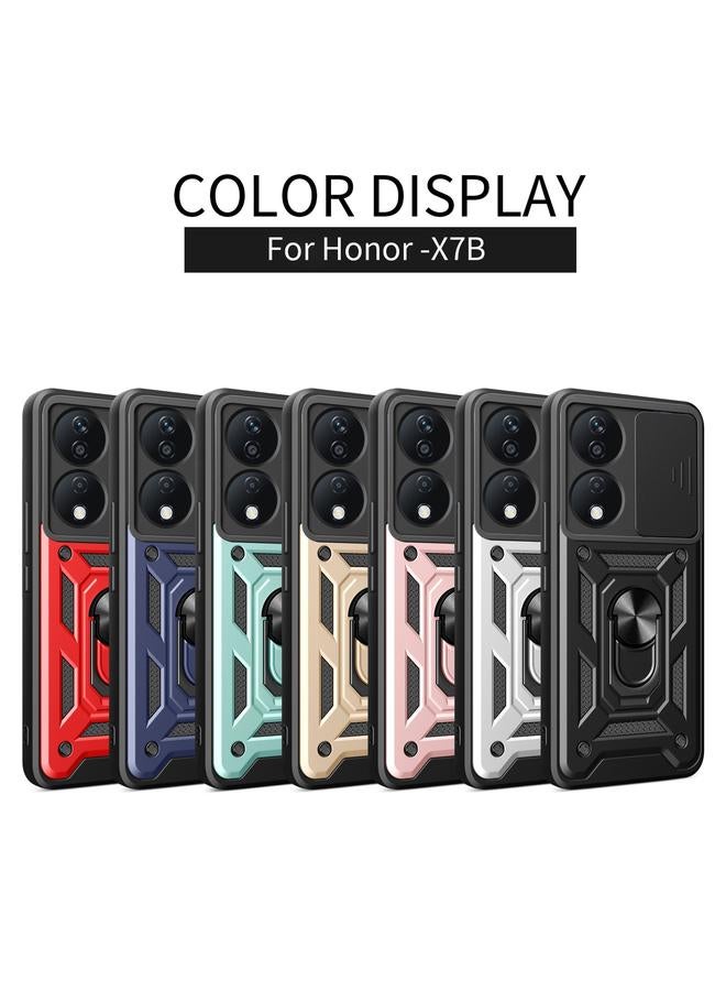 اس-توب جراب لهاتف Honor X7b بتصميم غطاء كاميرا منزلق مصنوع من مادة TPU+PC - Image 2
