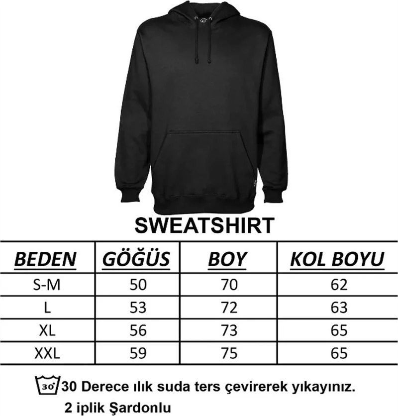 Medinenur Black California Palm Printed Hooded Sweatshirt