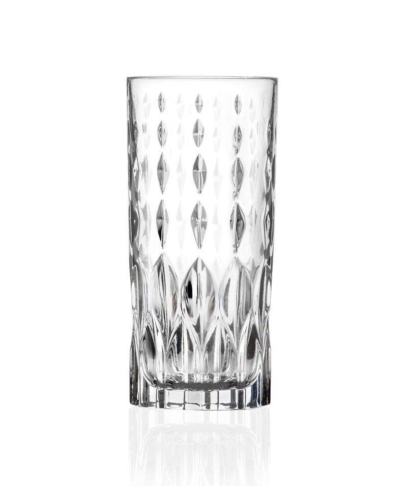 Barski Highball - Glass - Set of 6 - Hiball Glasses - Crystal like Glass - Beautiful Designed - Drinking Tumblers - for Water, Juice, Wine, Beer and Cocktails - 13 oz. - by Barski - Made in Europe - Image 2