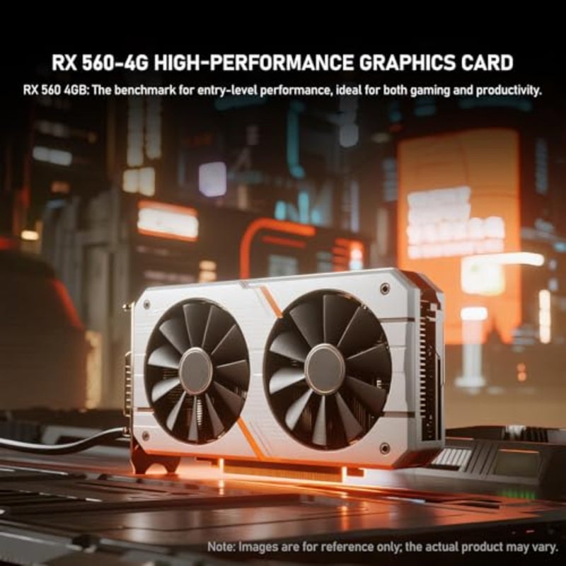 كمبيوتر ألعاب للرياضات الإلكترونية والمكاتب المنزلية: Ryzen 5 3500X، RX 560 4GB، برج أبيض، 6 النواة 3.6 جيجا هرتز حتى 4.1 جيجا هرتز، DDR4 16 جيجا بايت رام، NVMe 512 جيجا بايت SSD، إضاءة RGB، 400 واط PSU - Image 3