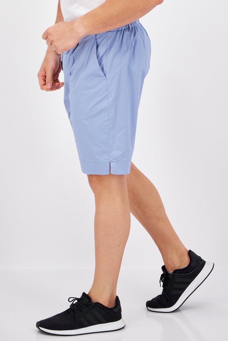 Sorbino Men Solid Basic Shorts, Steel Blue - Image 4