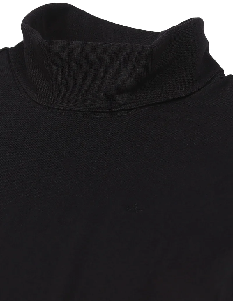 Arrow Black Long Sleeve Turtle Neck Solid T-Shirt for Men | Best Price UAE