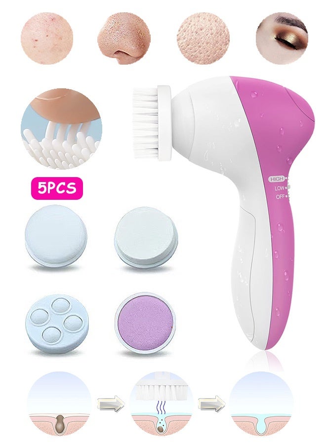 مانجي مجموعة فرشاة تنظيف الوجه، 4 بوصة 1 جهاز التقشير الكهربائي، آلة تنظيف سبا التقشير مع وجه التقشير الرقيق والكشط العميق - Image 1