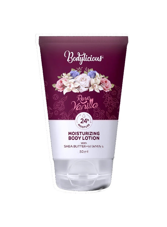 بودي ليشاس لوشن الجسم برائحة الورد والفانيليا - 50 مل - Image 1