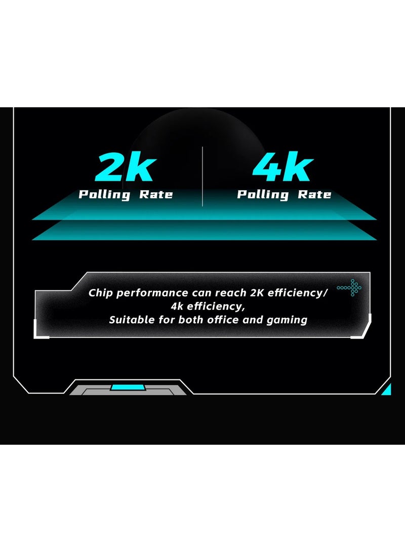في اكس اي ماوس بلوتوث لاسلكي +Vxe R1 SE خفيف الوزن 60 مليون نقرة سرعة ذكية تأخير منخفض المستشعر PixArt PAW3395 SE (18000 DPI) اللون اسود - Image 5