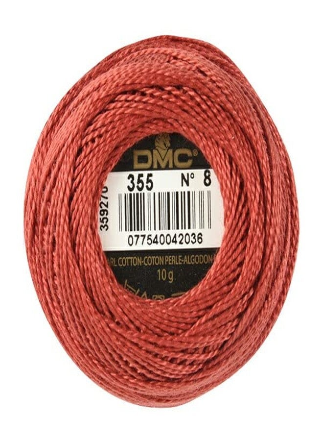 DMC 116 8-355 Pearl Cotton Thread Balls, Dark Terra Cotta, Size 8 - Image 2