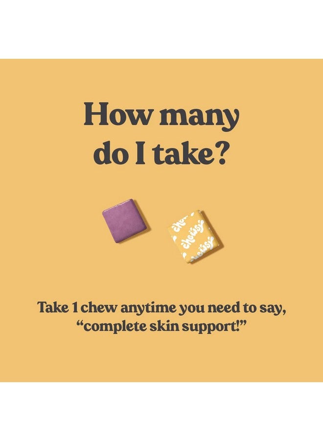 Chewsy Youthful Skin, Fruity Chews Vitamins, Radiance & Hydration Formula, Hyaluronic Acid, Grape Seed Extract, Antioxidants & Minerals, Vitamins Raspberry Lemonade Flavor 30-Day Supply - Image 5